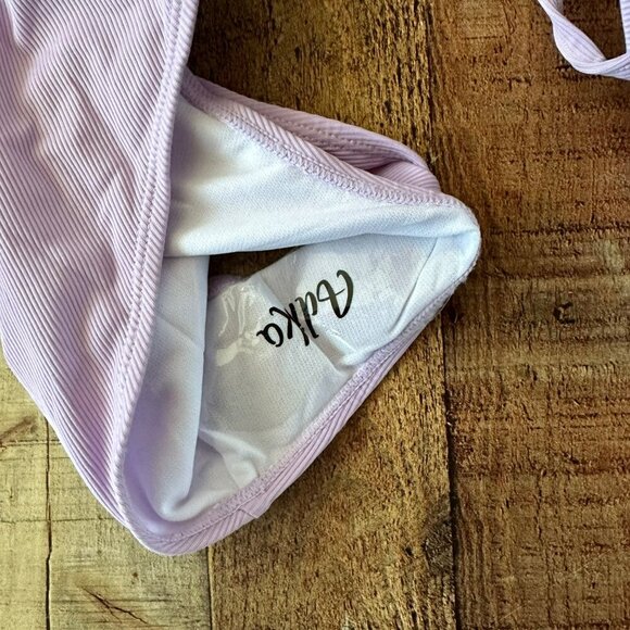 Adika Lilac Belted High Waist Bikini Set With Padded Bra - Picture 6 of 7